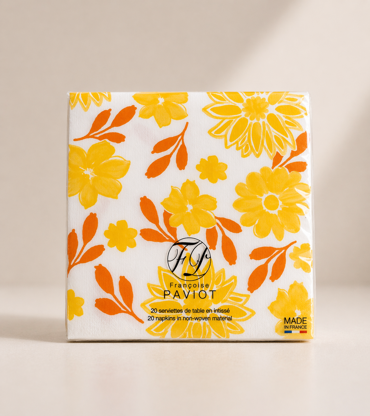 Napkins - Yellow x Orange flowers - 40x40