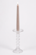 Glazen Kandelaar voor Tafelkaars, Bolkaars of Kaars - Ø9,4 x H19 cm