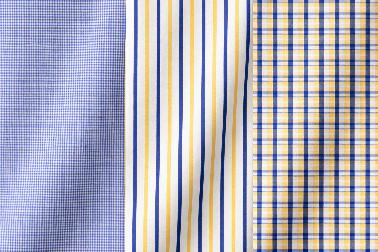 Tafellaken - Blauw met geel gestreept 100% katoen - 150 × 340 cm