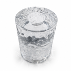 Bumpy Glazen Tafelkandelaar en Theelichthouder - Ø5,8 x H8 cm