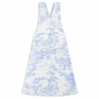 Japanese kitchen apron Toile de Jouy
