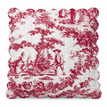 Quilted cushion cover Toile de Jouy 60 x 60