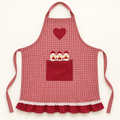 Kinderschortje met kipjes – rood