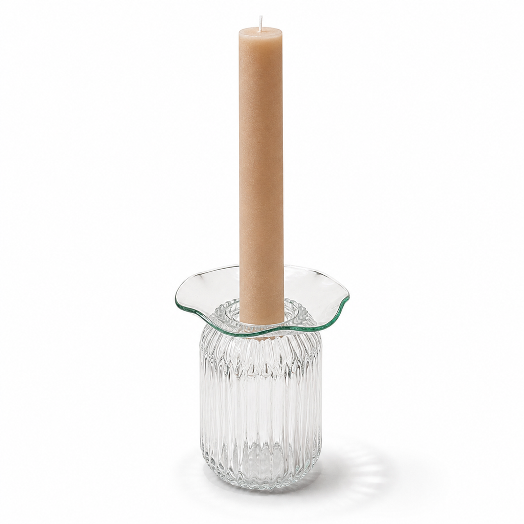 Kaarsenring Glas Gekarteld