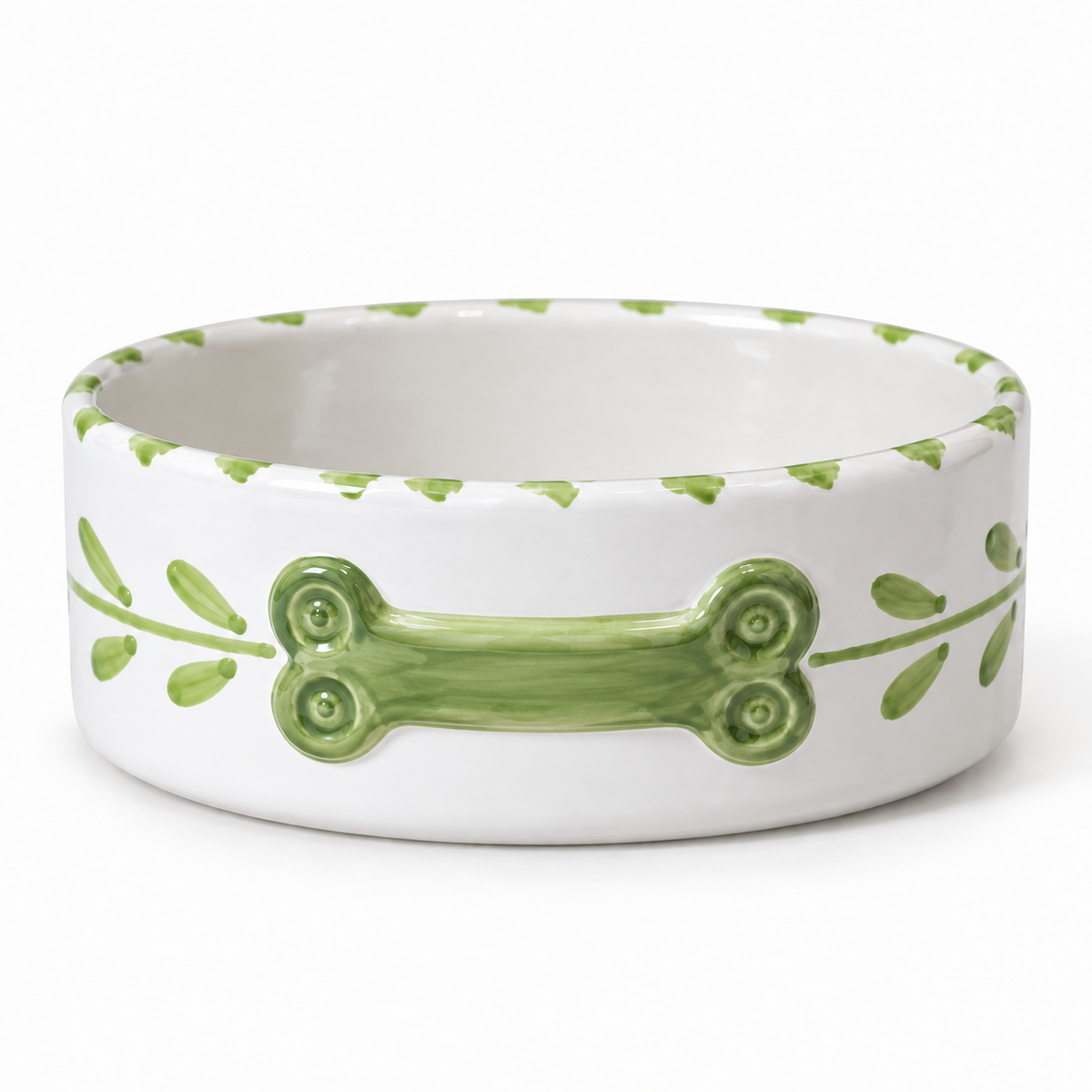 'Vero Amico' dog bowl green – Ø 17 x H 7 cm
