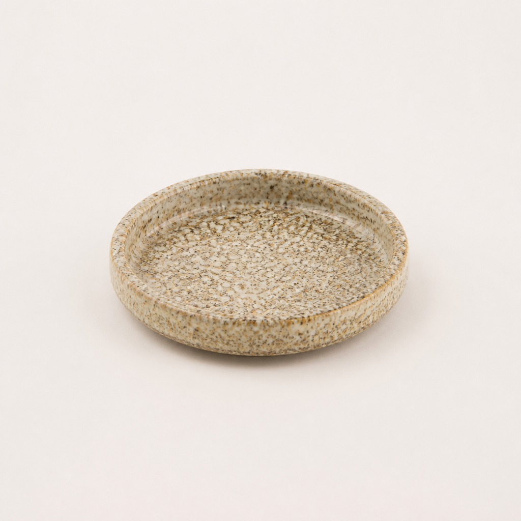 Round Ceramic Dish - Sandy Beach - Ø9 x H1.5 cm