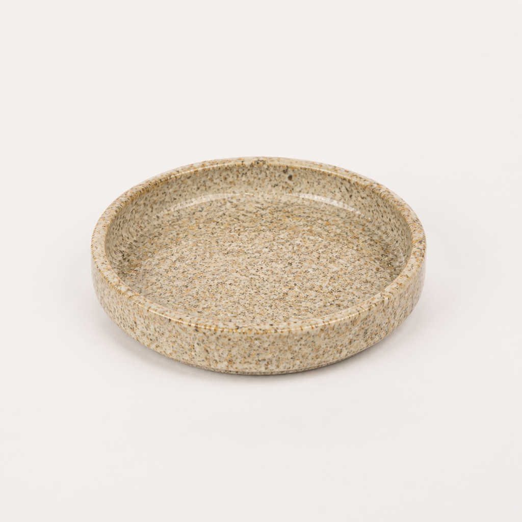 Round Dish Ceramic - Sandy Beach - Ø11.5 x H2 cm