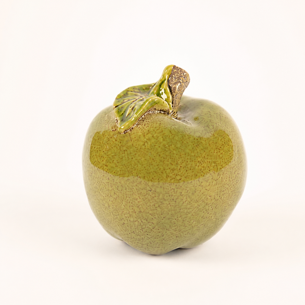 Decorative Ceramic Apple - Green - Ø8.3 x H9 cm