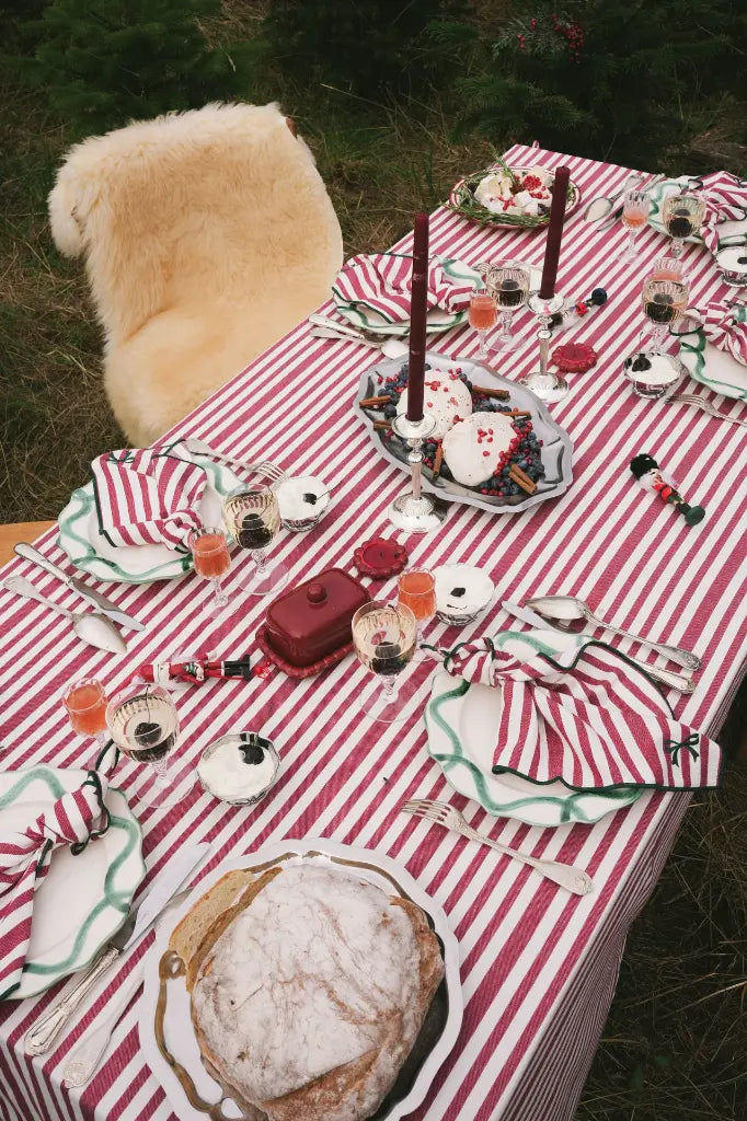 Tafellaken - Noëline Burgundy - 3 Maten