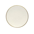 Ceramic Plate – White Relief with Gold – Ø 20