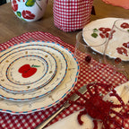 Stain-resistant Linen Placemat - 35 x 50 cm - Red Vichy