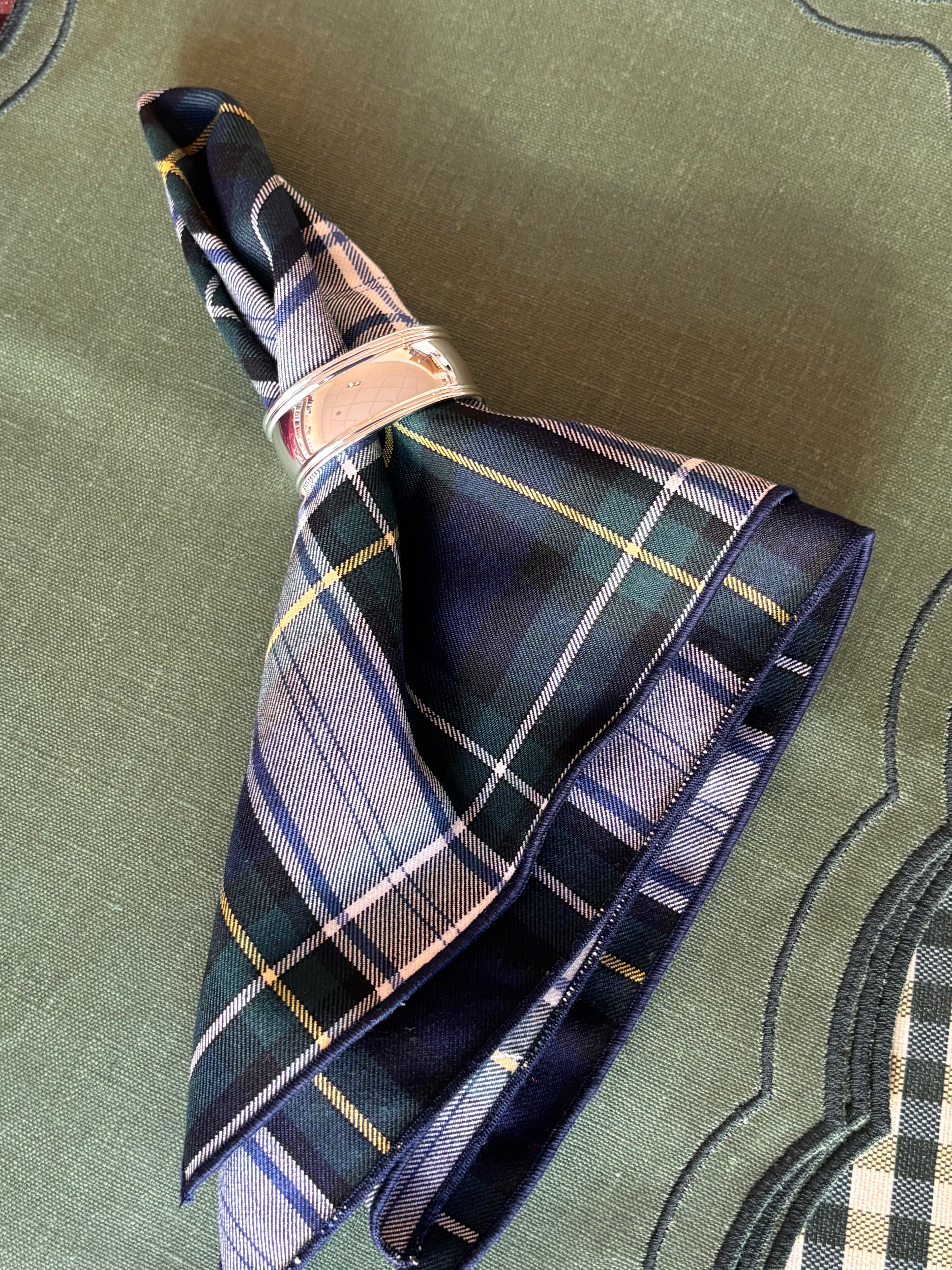 Filo Napkin Tartan – 45x45 cm – Green / Blue