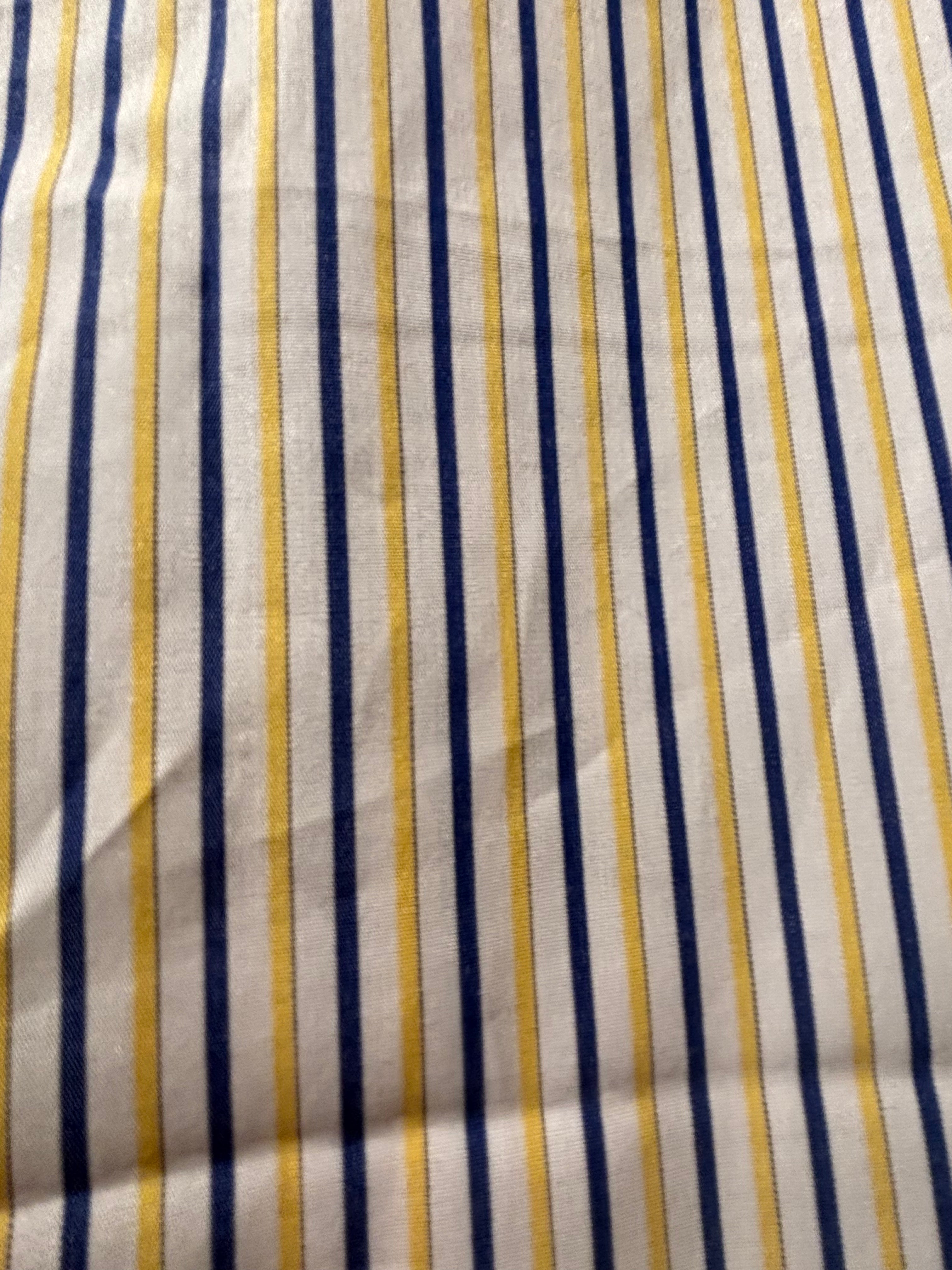 Tafellaken - Blauw met geel gestreept 100% katoen - 150 × 340 cm