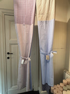 Tafellaken - Blauw met geel gestreept 100% katoen - 150 × 340 cm