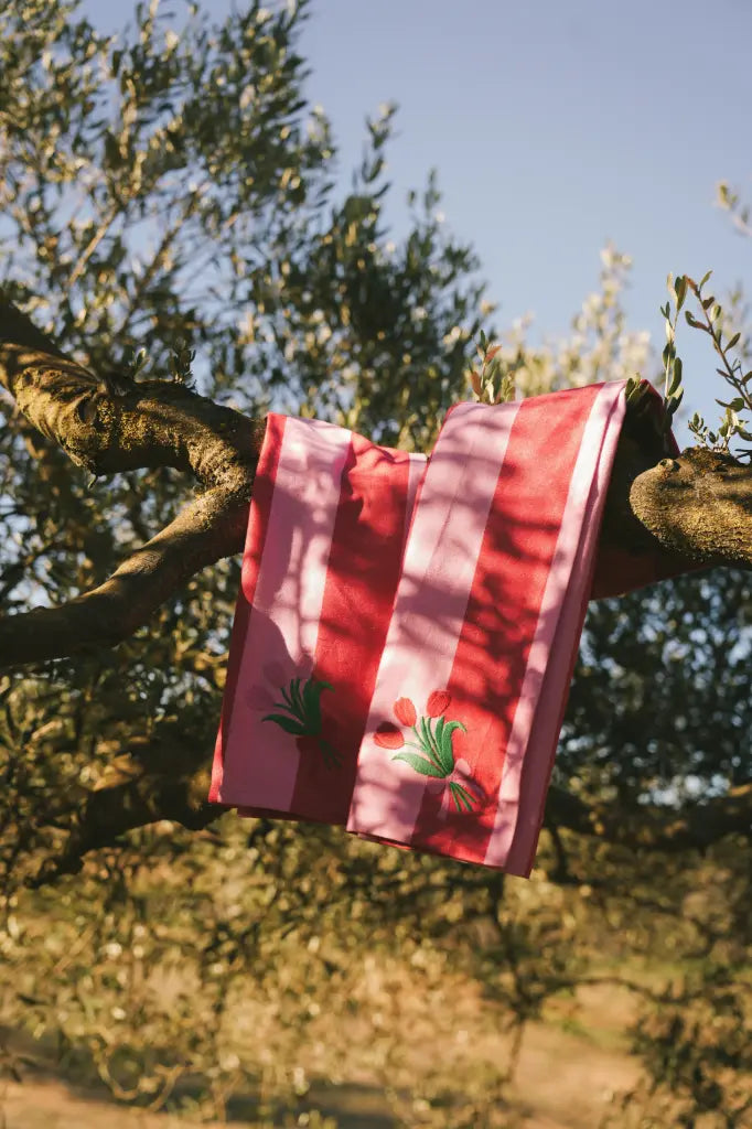 Keukenhanddoek- Lucette Red (set van 2) - Rode Tulpen