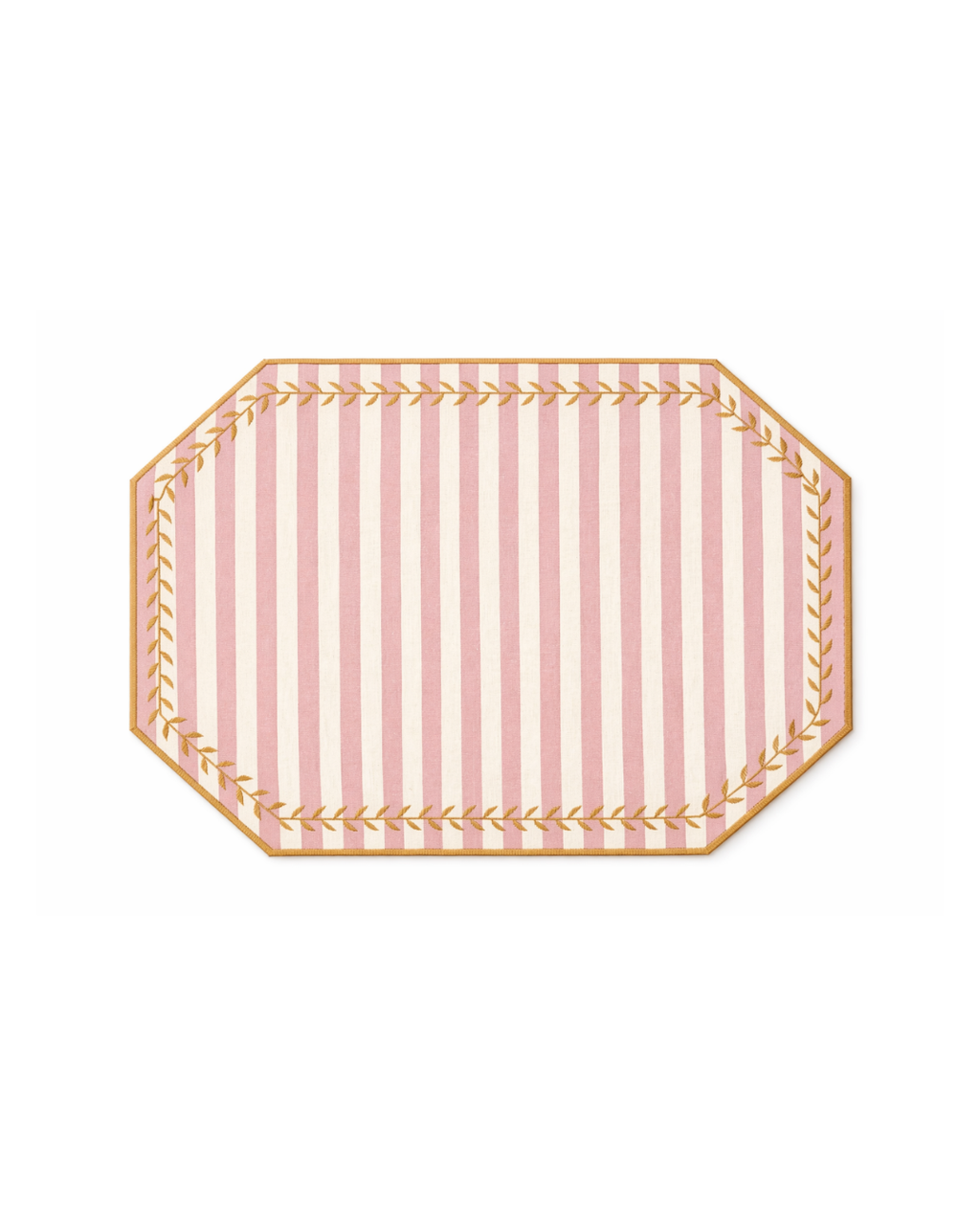 Stain-Resistant Linen Placemat – 50x35 cm - Pink Stripes