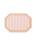 Stain-Resistant Linen Placemat – 50x35 cm - Pink Stripes