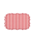 Stain-Resistant Linen Placemat – 50x35 cm - Red Stripes