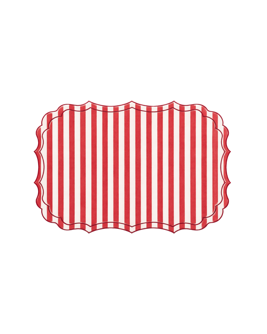 Placemats set rode streepjes