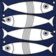 Servetten - Fish - 25x25