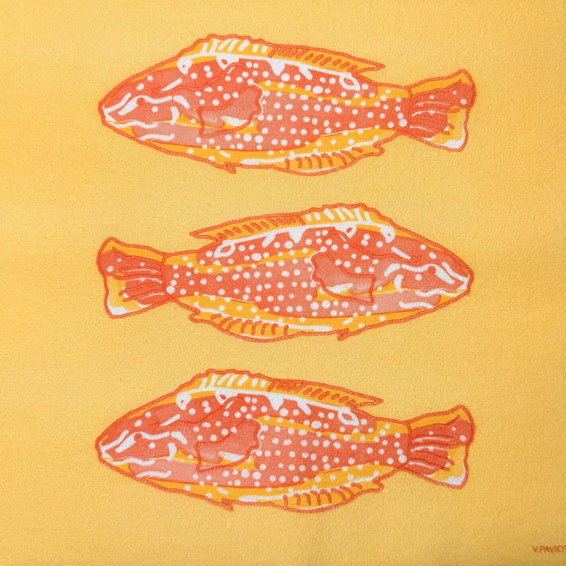 Servetten - Poisson Lumineux Orange - 25x25