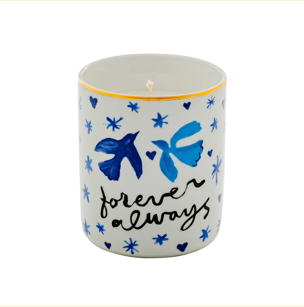 Porseleinen geurkaars – FOREVER ALWAYS - Ø 9,5 cm