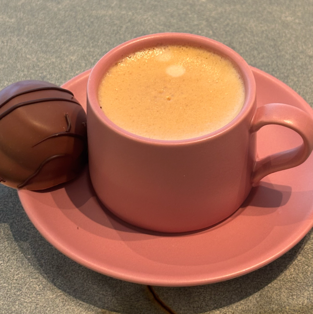 Koffietas met Schoteltje – roze 8 cl