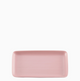Rechthoekig Porseleinen Bord – Roze - 12,5 × 23 cm