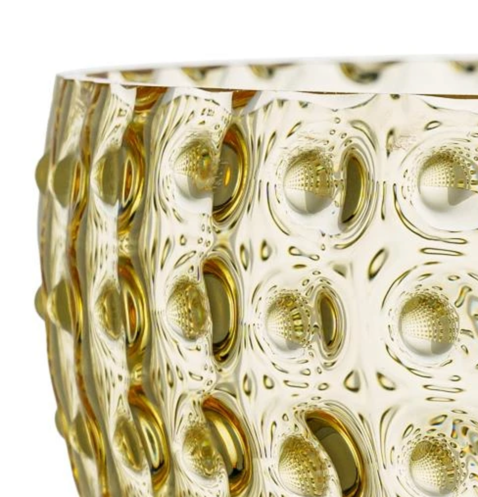 Crystal bowl – Lemon yellow – 24 cm