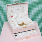 Jewelry box linen effect - Rose