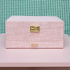 Jewelry box linen effect - Rose