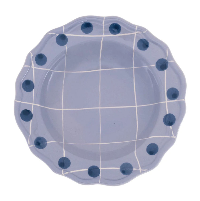 Quadri - Diep bord - Lilla - Ø 23 cm