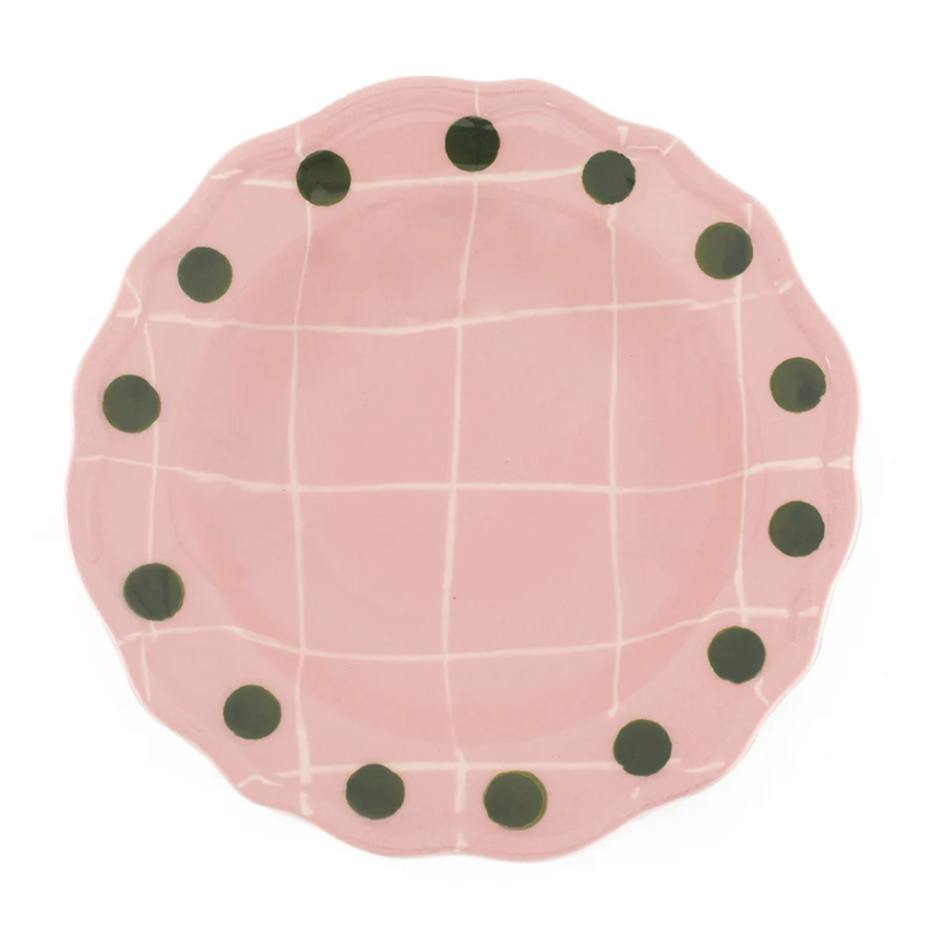 Quadri - Deep plate - Pink - Ø 23 cm