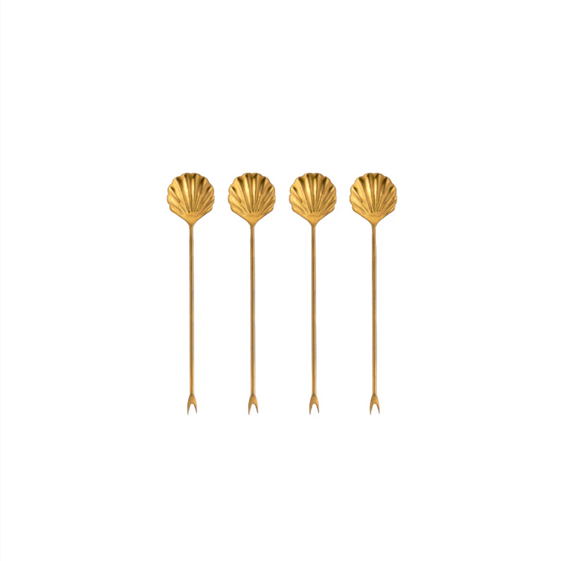 Olijfvorkjes - Goud - Set 4