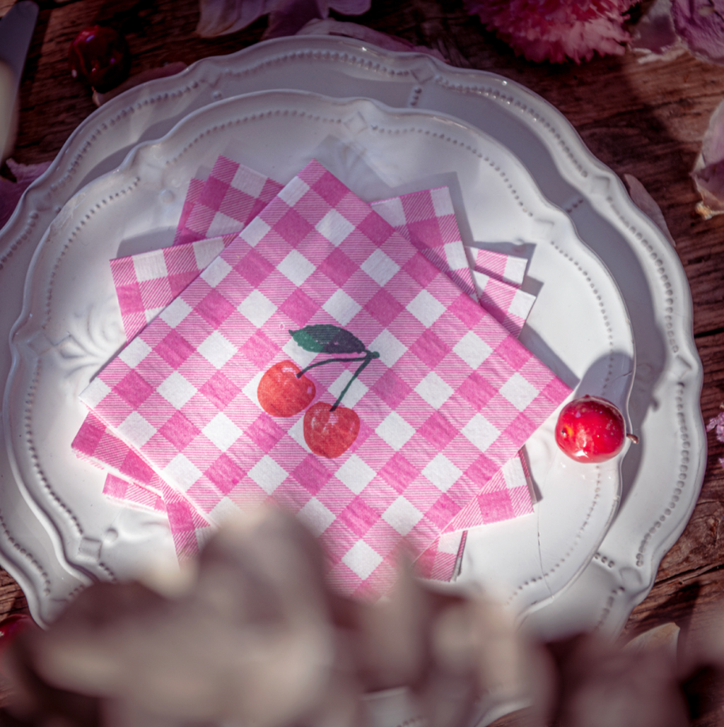 Napkins - Cherry - 25x25