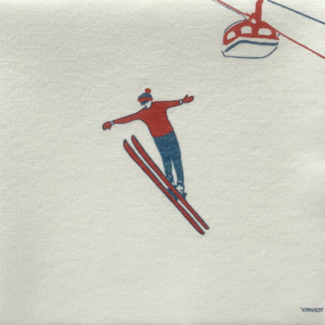 Servetten - Skiënd mannetje- 40x40