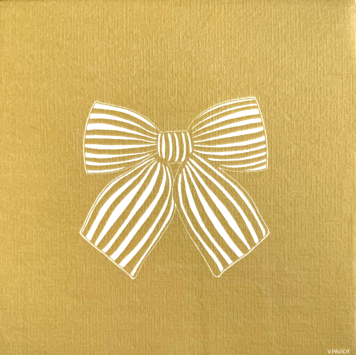 Servetten - Strik Goud - 40x40