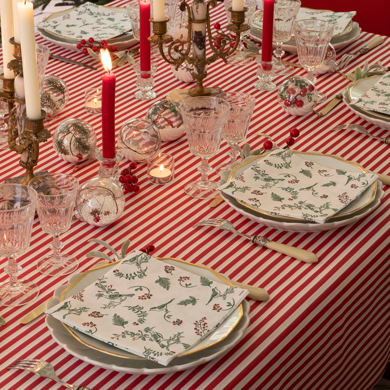 Servetten - Kerst vogeltjes - 40x40