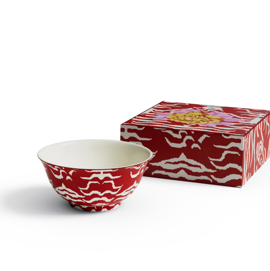 Indian Tiger - Kom - Rood ⌀ 15 cm