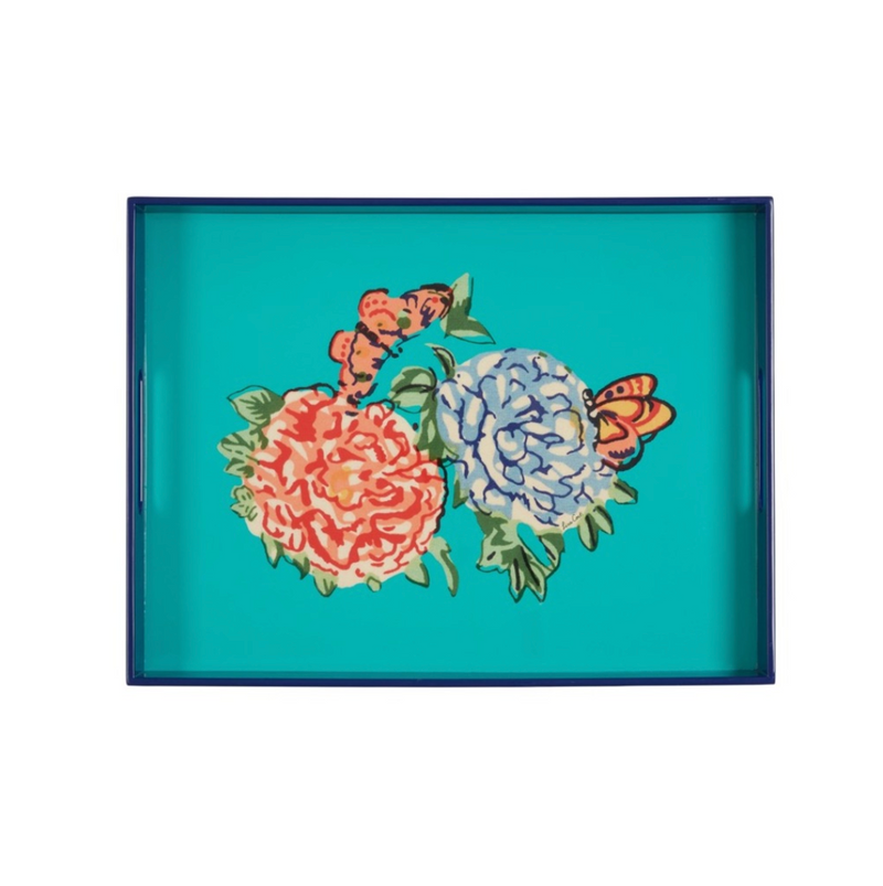 Dienblad - Green Flower - 45x34 cm