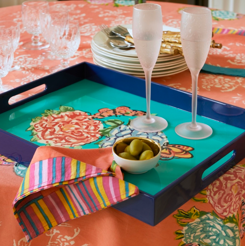 Dienblad - Green Flower - 45x34 cm