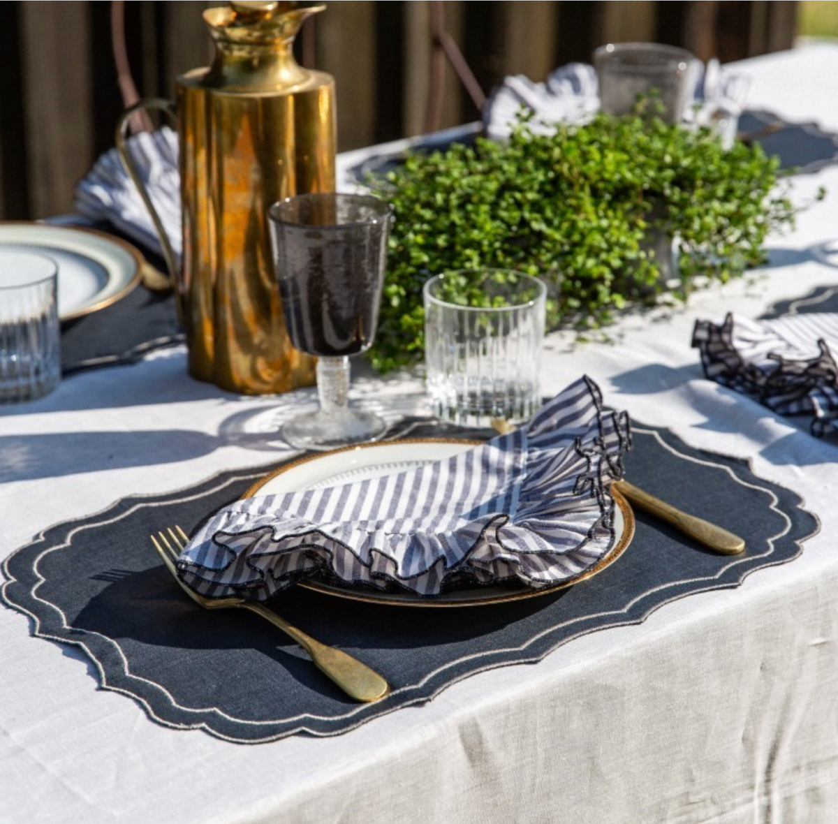 Placemats set donkerblauw