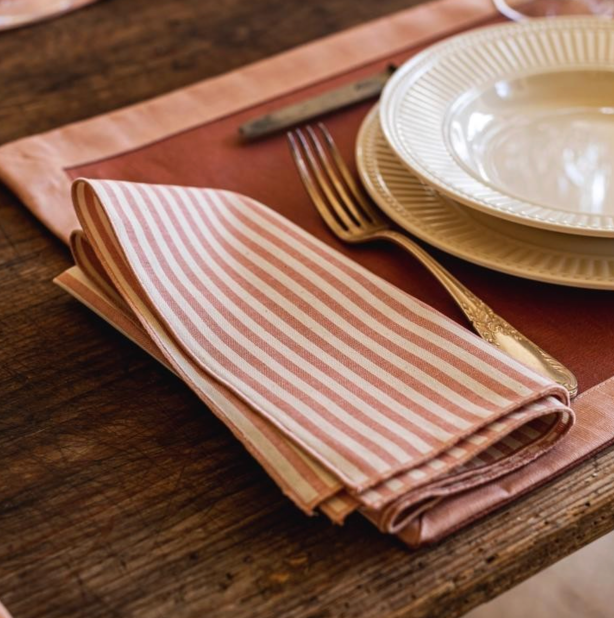 Cotton napkins - Rose striped (45 × 45 cm) 
