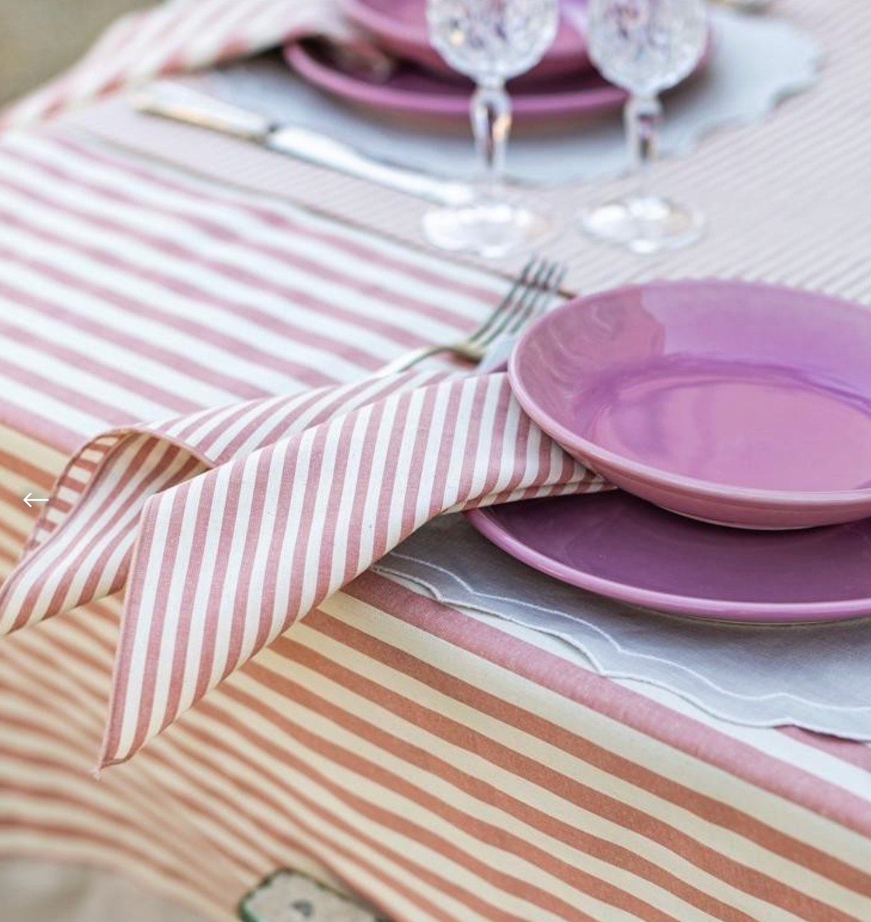 Cotton napkins - Rose striped (45 × 45 cm) 
