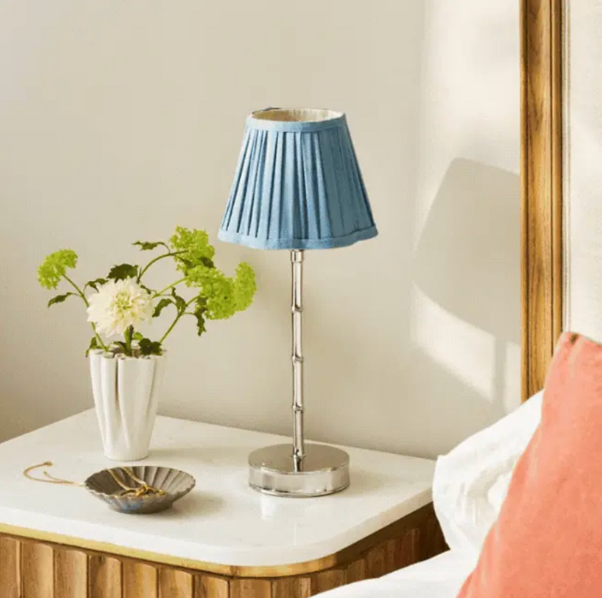 Scallop Lampshade – Chambray Blue (16 cm)