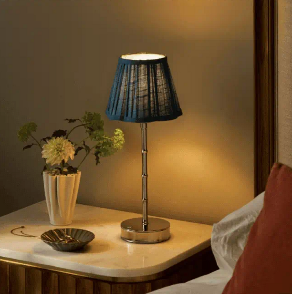 Scallop Lampshade – Chambray Blue (16 cm)