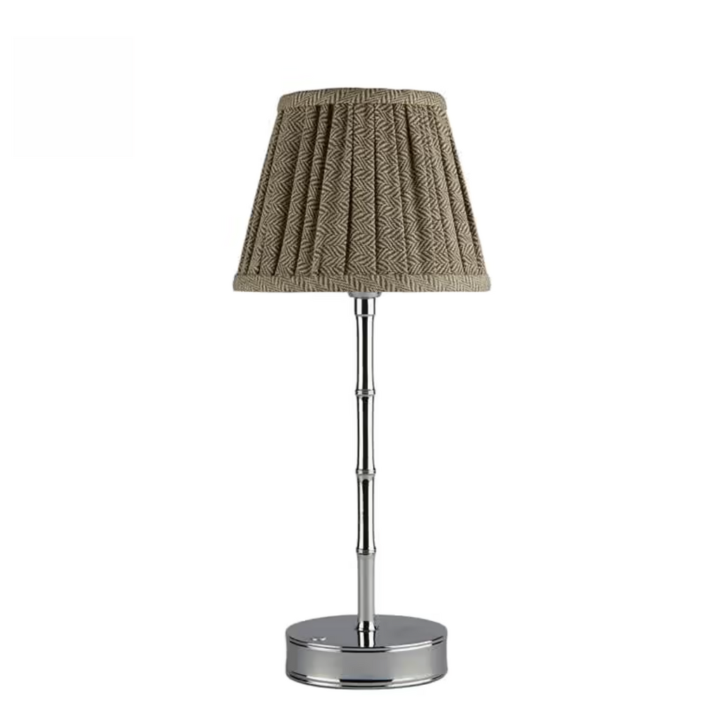 Lampenkap Empire – Herringbone Beige (16 cm)