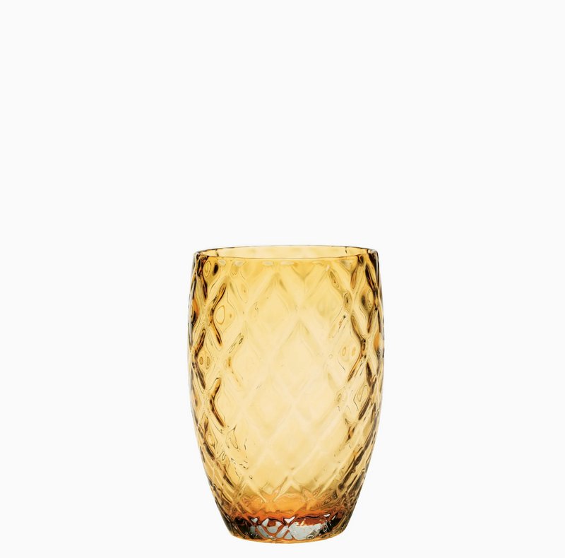 Melting Pod - Amber geel - Set van 6 Glazen