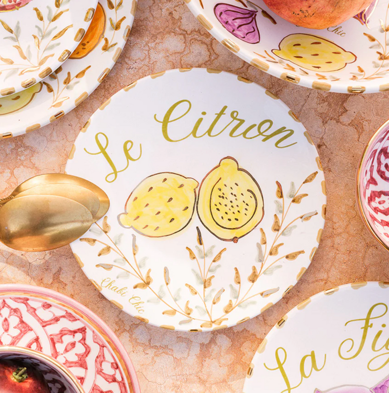 Keramisch bord "Le Citron"  -  Ø 20 cm