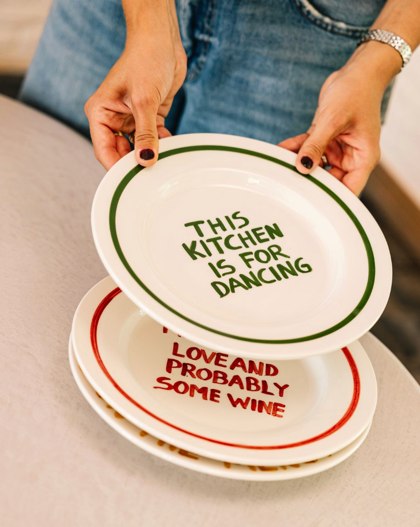 Bord - 'This kitchen is for dancing' - Ø27